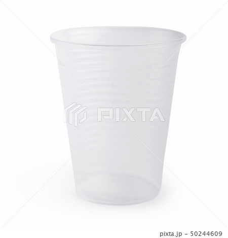 Plastic cup on white 50244609