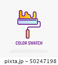 Paint roller thin line icon. Vector illustration 50247198