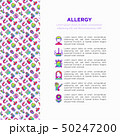 Allergy concept with thin line icons 50247200