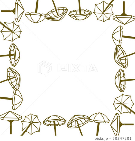beach umbrella Frame Empty Template Vector 50247201