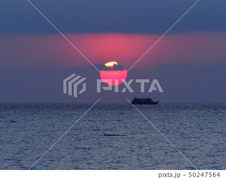 海から昇る部分日食 日出帯食 / Partial Solar Eclipse over sea 海から昇る部分日食 日出帯食 / Partial Solar Eclipse over sea 50247564