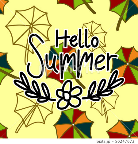 Summer Frame Text Template Vector Background 50247672