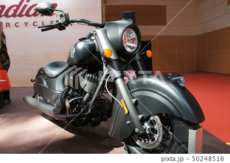 Motorcycles showroom in huge hall  50248516