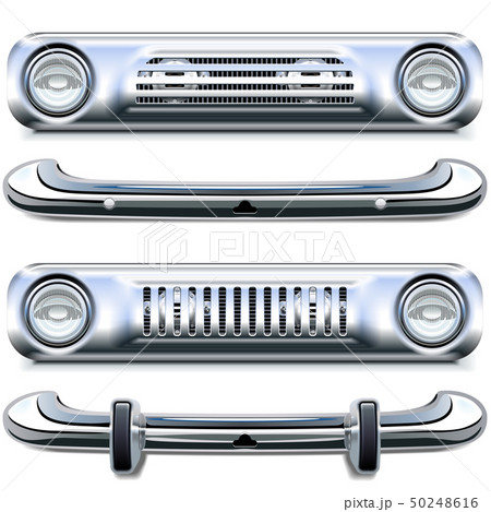 Vector Retro Chrome Bumpers 50248616