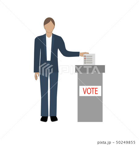 Voting man illustration Voting man illustration 50249855
