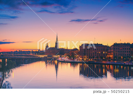 Stockholm sunset view 50250215