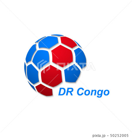 abstract soccer ball with national flag colors 50252005