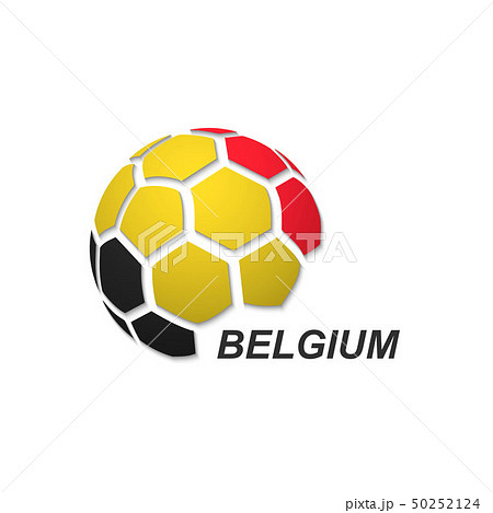 abstract soccer ball with national flag colors 50252124