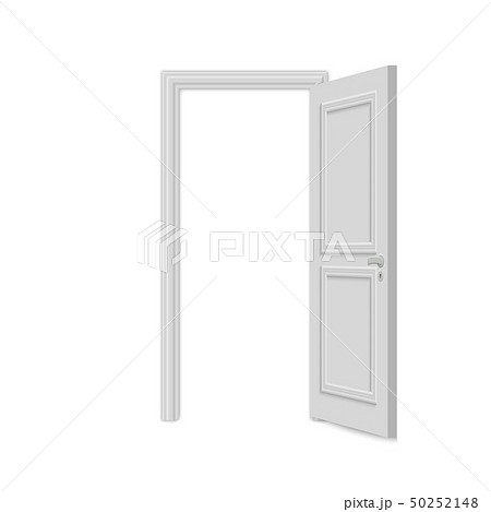 realistic door isolated on white background 50252148