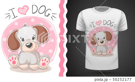 Cute puppy - idea for print t-shirt. 50252177