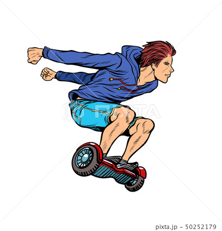 extreme teenager on hoverboard 50252179