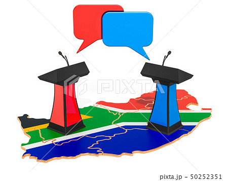 South Africa Debate concept, 3D rendering 50252351