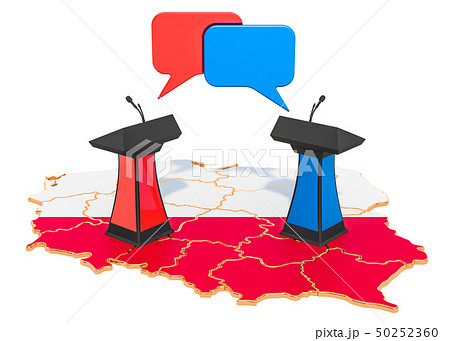 Polish Debate concept, 3D rendering 50252360