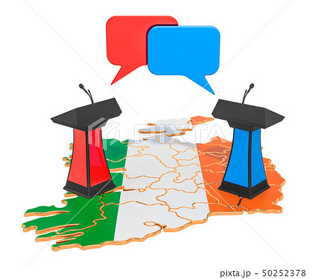 Irish Debate concept, 3D rendering 50252378