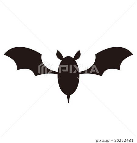 蝙蝠 コウモリ のシルエットイラストのイラスト素材