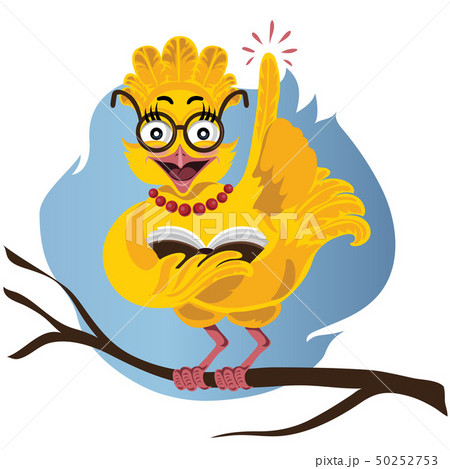 Decorative cartoon owl character, with glasses sitting on a stack of books, vector illustration Decorative cartoon owl character, with glasses sitting on a stack of books, vector illustration 50252753
