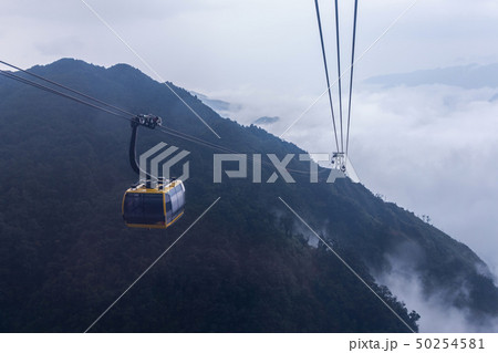 Electric cable car go to Fansipan mountain. Electric cable car go to Fansipan mountain. 50254581