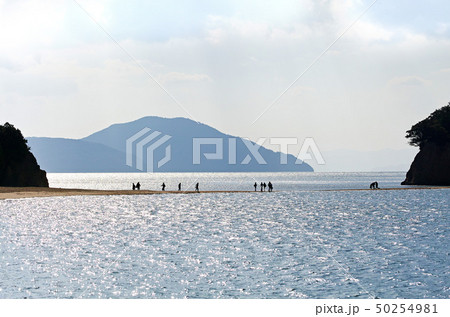 【小豆島・観光名所】エンジェルロード(天使の散歩道)朝 【小豆島・観光名所】エンジェルロード(天使の散歩道)朝 50254981