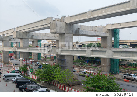 Construction site of sky train redline 50259413