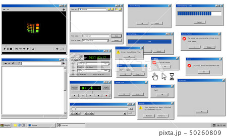Old User Interface Retro Browser Windows Andのイラスト素材 Old User Interface Retro Browser Windows Andのイラスト素材