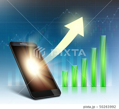 Cryptocurrency trading. Stock Exchange. Graph and 50263992
