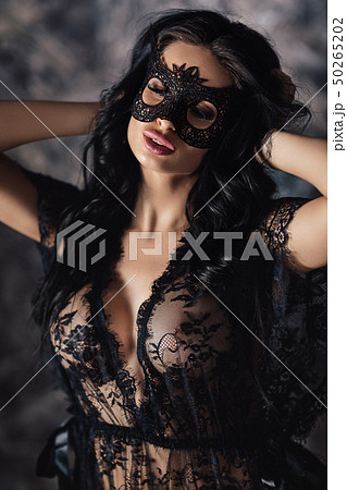 portrait of sexy beautiful woman in lace Stock Photo