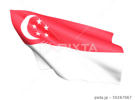 シンガポール 国旗 比率2 3のイラスト素材