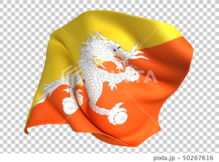 ブータン 国旗 比率2 3のイラスト素材 50267616 Pixta