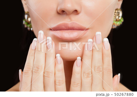 Perfect female hands with manicured nails 50267880