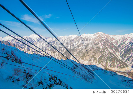 Cable car line of Tateyama Kurobe alpine  in 50270654