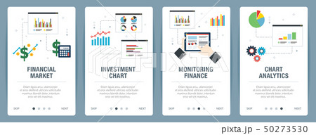Internet banner set with financial market 50273530