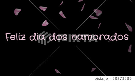 Feliz dia dos Namorados, Happy Valentine's day in portuguese language, greeting card 50273589