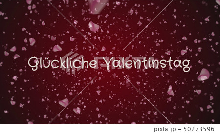 Gluckliche Valentinstag, Happy Valentine's day in german language, greeting card 50273596