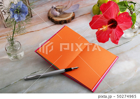 おしゃれなノートとペン 50274965