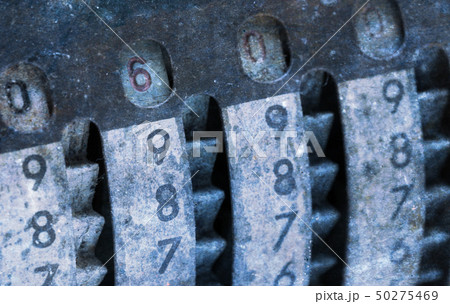 Vintage manual adding machine isolated - 600 Vintage manual adding machine isolated - 600 50275469