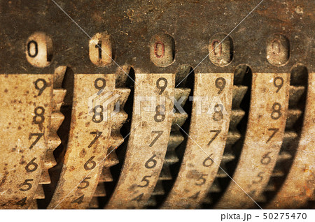 Vintage manual adding machine isolated - 1000 Vintage manual adding machine isolated - 1000 50275470
