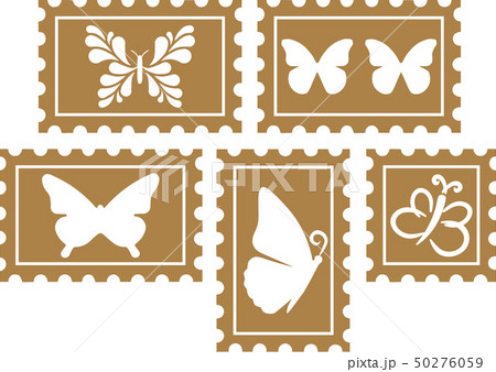 Vintage Stamps with Butterflies 50276059