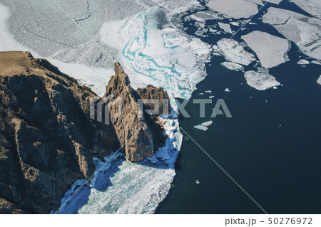 Ice drift on Lake Baikal 50276972