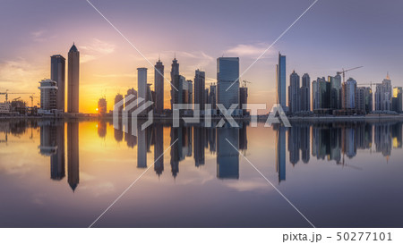 Cityscape of Dubai and panoramic view of Business bay, UAE Cityscape of Dubai and panoramic view of Business bay, UAE 50277101