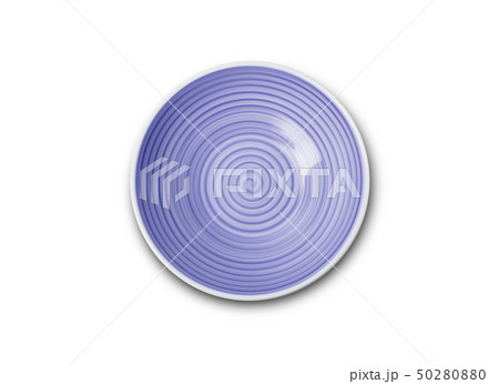 Empty blue ceramic plate with spiral pattern in Empty blue ceramic plate with spiral pattern in 50280880
