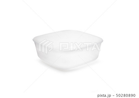 Plastic food storage containers on a white Plastic food storage containers on a white 50280890