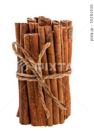 Cinnamon sticks isolated on white background 50281030