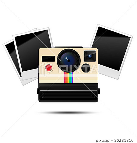Retro instant camera and  blank photo frames 50281816