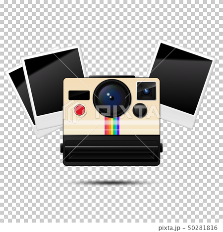 Retro instant camera and  blank photo frames 50281816