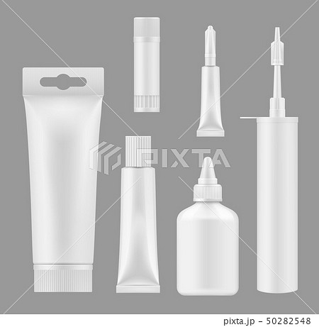 Glue tubes, silicon sealant containers 3D mockups 50282548
