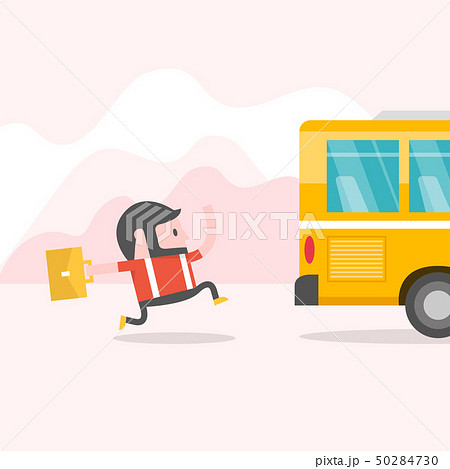 Hipster businessman chasing a bus. Businessman run Hipster businessman chasing a bus. Businessman run 50284730