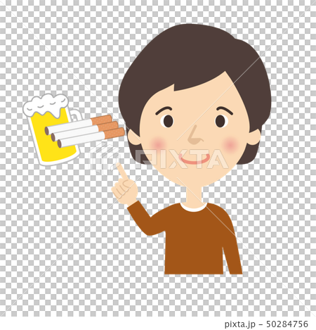 婦女：指向手檢查姿勢香菸酒精的媽媽 50284756