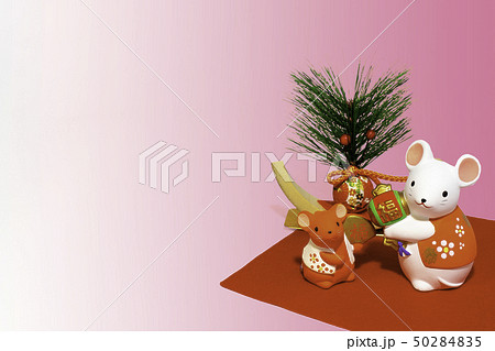 2020年 年賀状 紅白ねずみ 干支 2020年 年賀状 紅白ねずみ 干支 50284835