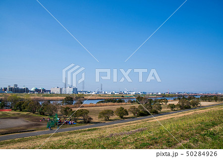 戸田公園 荒川堤 上流篠目橋方面 戸田公園 荒川堤 上流篠目橋方面 50284926
