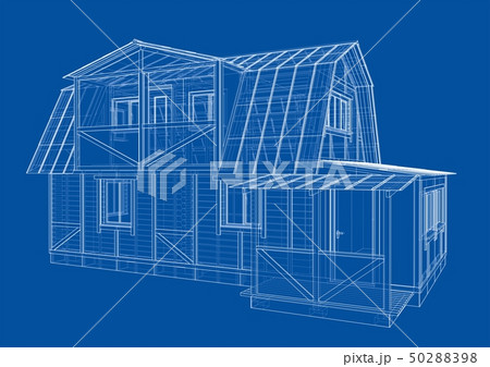 House sketch. Vector rendering of 3d 50288398